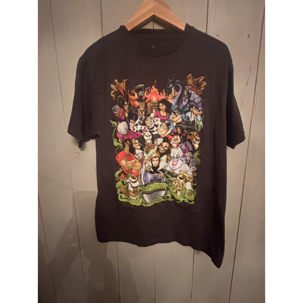 Disney‎ Villains Gray Short Sleeve Graphic T-Shirt - Men's Size M